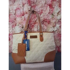 Wrangler Puffer Tote Bags Medium Quilted Shoulder Bag for Work School Lifestyle